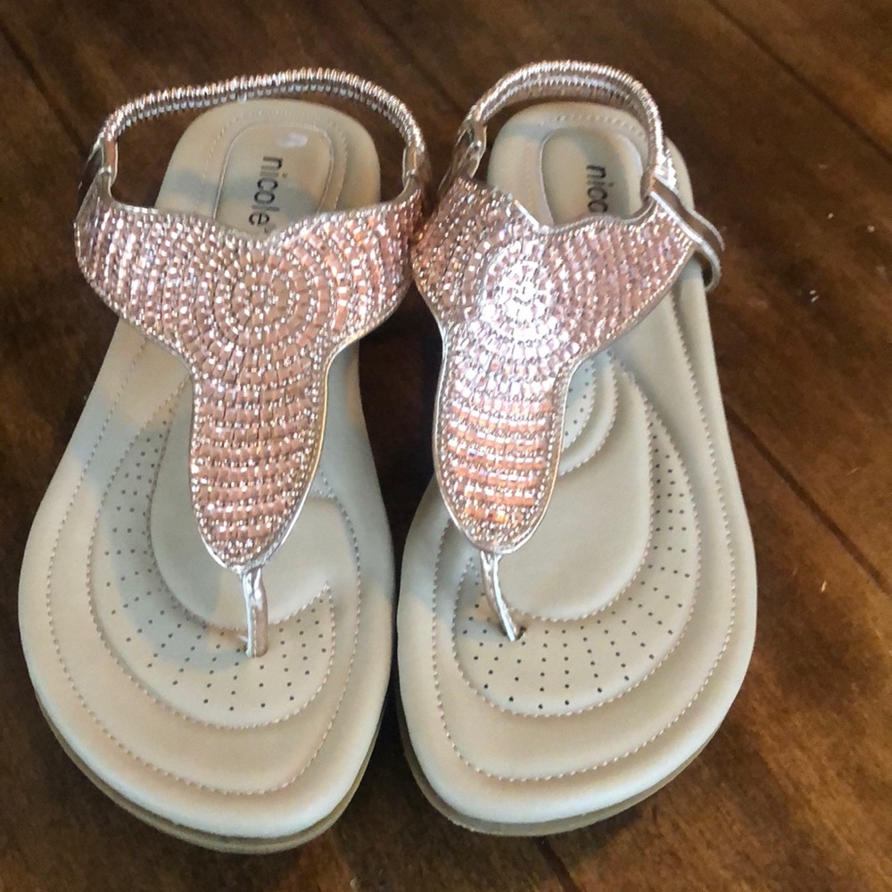 Rose Gold Sandals size 8